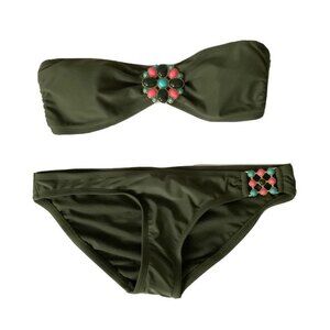 New Xhilaration Two Piece Swim Jewel Detail S